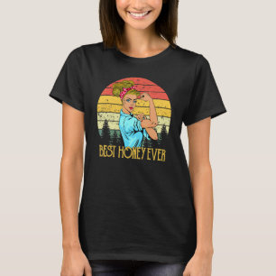 Retro Vintage Best Honey Ever Proud Grandma Life M T-Shirt