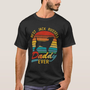 Retro Vintage Best Jack Russell Daddy Ever Jack Ru T-Shirt