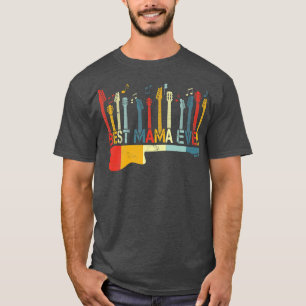 Retro Vintage Best Mama Ever Guitar Lover Guitaris T-Shirt