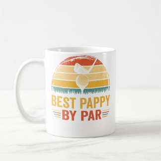 Retro Vintage Best Pappy By Par Tee Men Golfing Go Coffee Mug