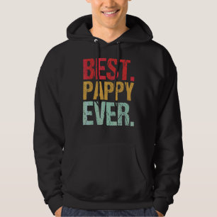 Retro Vintage Best Pappy Ever New Papa Life Father Hoodie