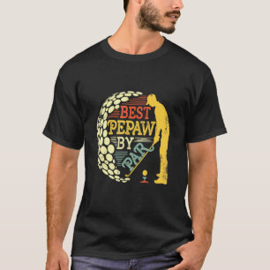 Retro Vintage Best Pepaw By Par Men Golfing Golf T-Shirt
