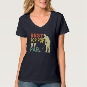 Retro Vintage Best Pop Pop By Par Golf Father's Da T-Shirt