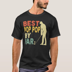 Retro Vintage Best Pop Pop By Par Golf Father's T-Shirt