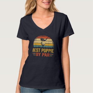 Retro Vintage Best Poppie By Par Men Golfing Golf T-Shirt