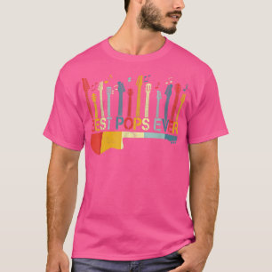 Retro Vintage Best Pops Ever Guitar Lover Guitaris T-Shirt