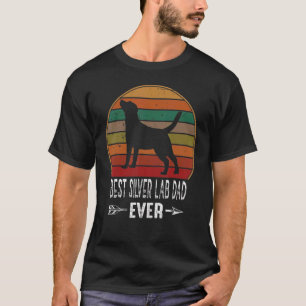 Retro Vintage Best Silver Lab Dad Ever Labrador Re T-Shirt
