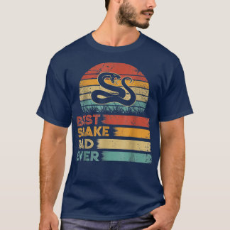 Retro Vintage Best Snake Dad Ever  T-Shirt