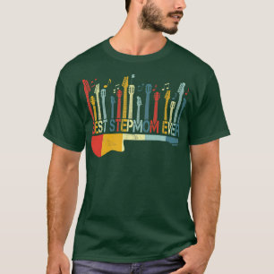 Retro Vintage Best Stepmom Ever Guitar Lover Guita T-Shirt