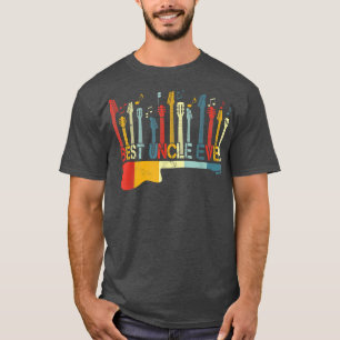 Retro Vintage Best Uncle Ever Guitar Lover Guitari T-Shirt