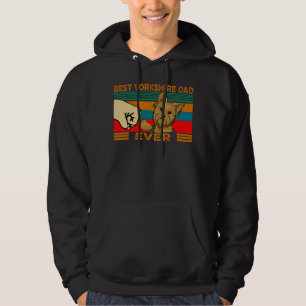 Retro Vintage Best Yorkshire Terrier Dad Ever Fist Hoodie