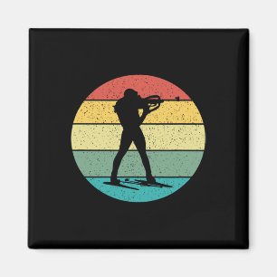 Retro Vintage Biathlon Biathlonist Athlete Magnet