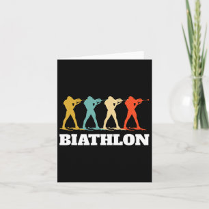 Retro Vintage Biathlon Biathlonist Card
