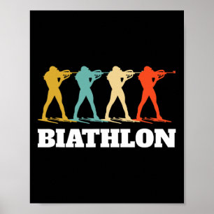 Retro Vintage Biathlon Biathlonist  Poster