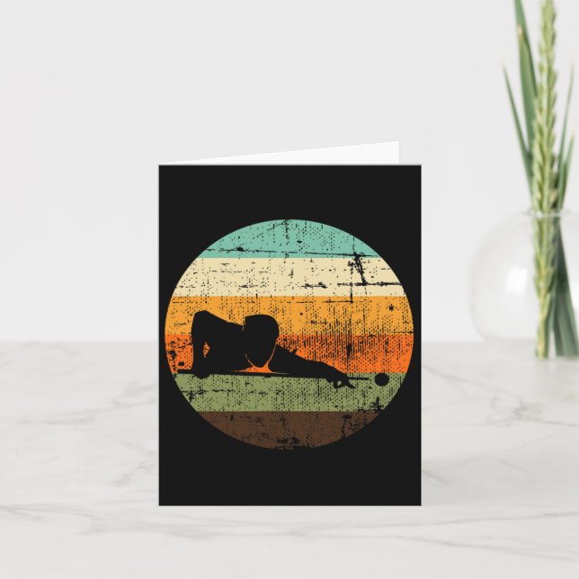 Retro Vintage Billiard Sayings Snooker Pool Billia Card (Front)