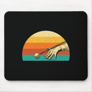 Retro Vintage Billiards Game - 8 Ll Pool Player To Mouse Mat