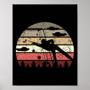 Retro Vintage Billiards Game 8 Ll Pool Player Tour Poster