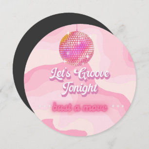 Retro Vintage Birthday Theme, Disco Ball Invitatio Invitation