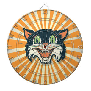Retro Vintage black Cat dart board