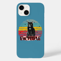 Retro Vintage Black Cat Ew People