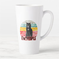 Retro Vintage Black Cat Ew People