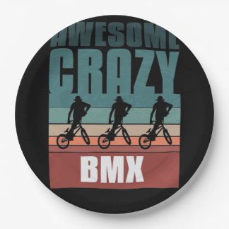 Retro vintage BMX Paper Plate
