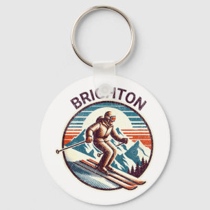 Retro vintage brighton utah ski resort winter key ring