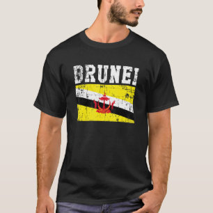 Retro Vintage Brunei Flag Bruneian Roots T-Shirt