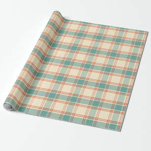 Retro Vintage Buffalo Plaid Wrapping Paper