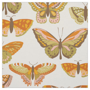 Retro Vintage Butterflies  Fabric
