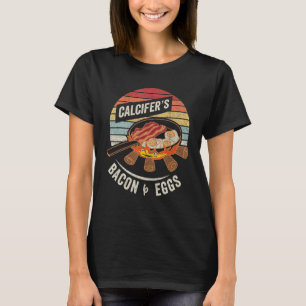 Retro Vintage Calcifer's Bacon And Egg Cook Food L T-Shirt