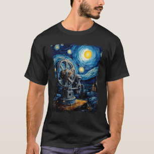 Retro Vintage Camera Filmmaker Film Reel Art T-Shirt