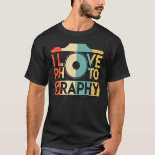 Retro Vintage Camera I Love Photography Photograph T-Shirt