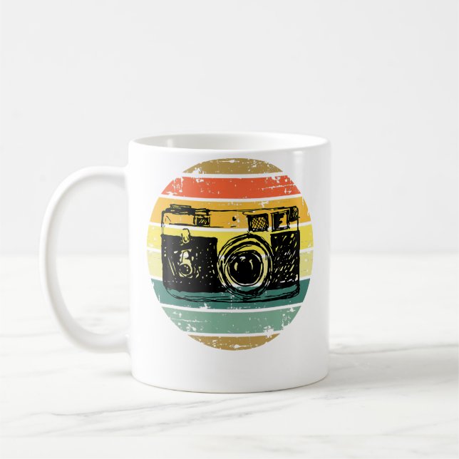 Retro Vintage Camera Photographer Gift Photography Coffee Mug (Left)