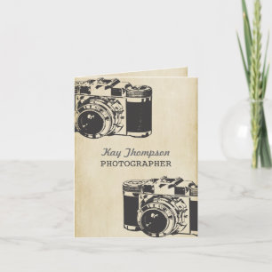 Retro Vintage Camera Photographer Thank You Card