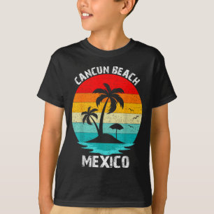 Retro Vintage Cancun Mexico Beach Family Vacation T-Shirt