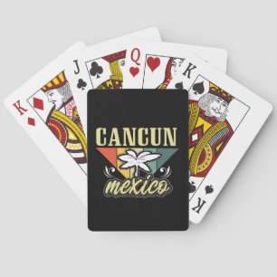 Retro Vintage Cancun Mexico Playing Cards