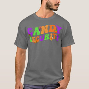 Retro Vintage Candy Security Funny Halloween Sweet T-Shirt