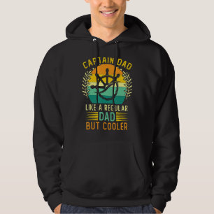 Retro Vintage Captain Dad Father's Day Boat Sailor Hoodie