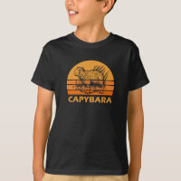 Retro Vintage Capybara Giant Cavy Rodent Wildlife