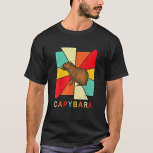 Retro Vintage Capybara Silhouette Capybara Lover C T-Shirt