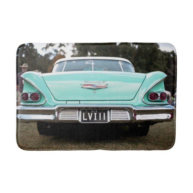 Retro vintage car bath mat (Front)