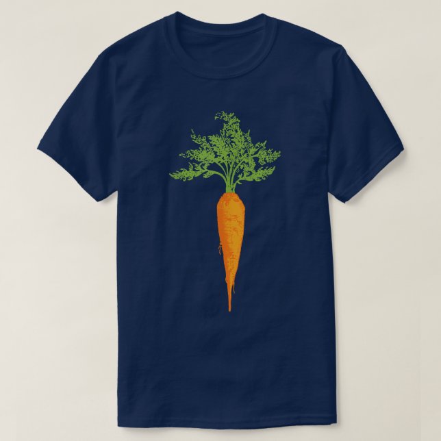 Retro Vintage Carrot Vegetable T-Shirt (Design Front)