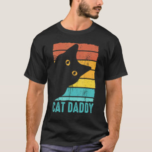 Retro Vintage Cat Daddy Kitten Father S Day Appare T-Shirt