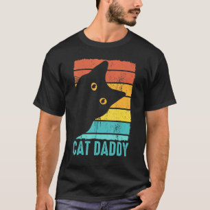 Retro Vintage Cat Daddy Kitten Father's Day Appar T-Shirt