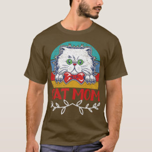 Retro Vintage Cat Mom Kitty Mama Cat Lovers Mother T-Shirt