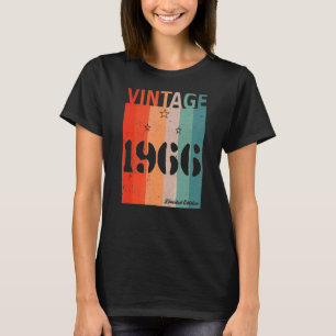 Retro Vintage Celebration Made 1966 Edition Birthd T-Shirt