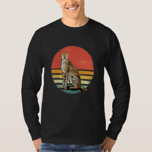 Retro Vintage Cheetah Wildlife Cat Safari African T-Shirt