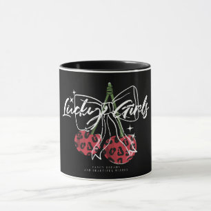 Retro Vintage Cherry Quote Typography  Mug