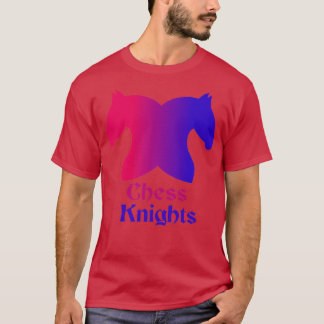 Retro Vintage Chess Knights  (2)  T-Shirt